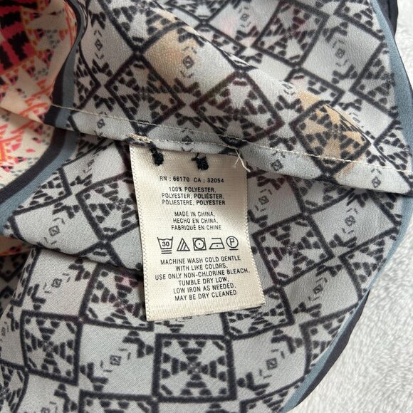 HD in Paris Anthropologie Womens Kaveri Blouse Size 4 Multicolor Boho Pintuck - Picture 4 of 8